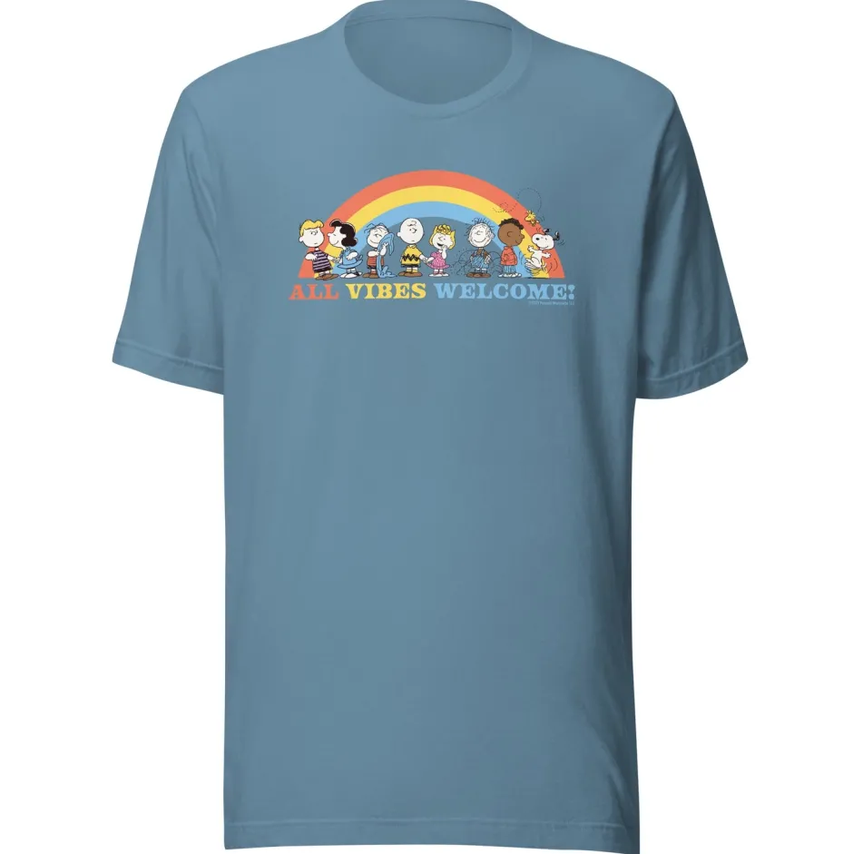 Best All Vibes Welcome Adult T-Shirt Woodstock | Snoopy