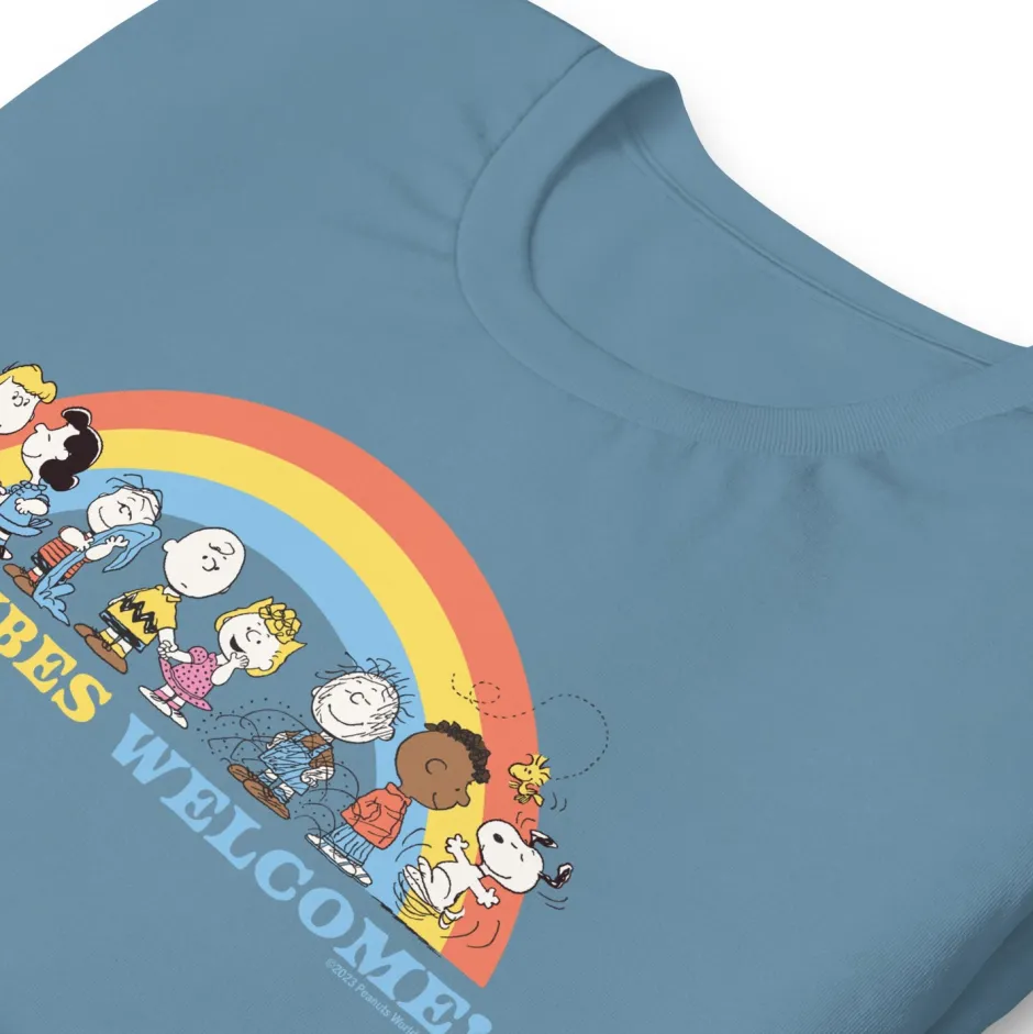 Best All Vibes Welcome Adult T-Shirt Woodstock | Snoopy