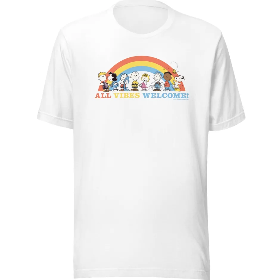 Best All Vibes Welcome Adult T-Shirt Woodstock | Snoopy