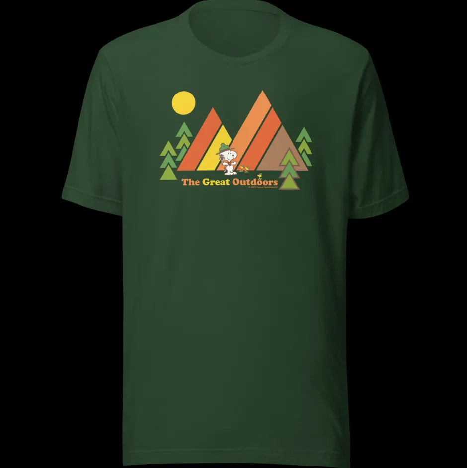 Sale Beagle Scout The Great Outdoors Adult T-Shirt Woodstock | Snoopy