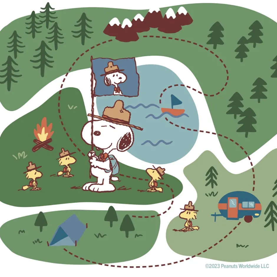 Clearance Camp Roadmap Screw Top Water Bottle Woodstock | Snoopy