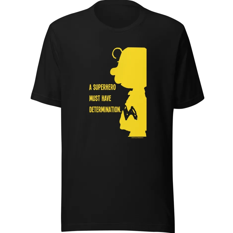 Outlet Charlie Brown A Superhero Must Have Determination Adult T-Shirt Charlie Brown | T-Shirts