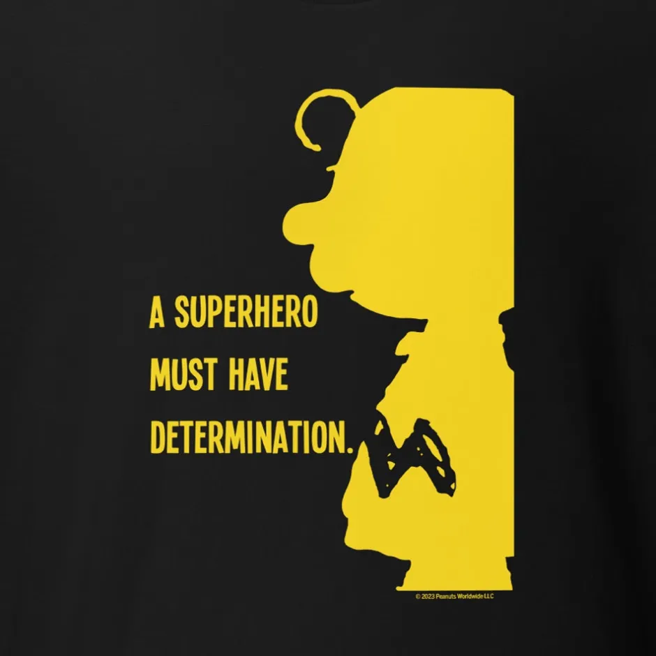 Outlet Charlie Brown A Superhero Must Have Determination Adult T-Shirt Charlie Brown | T-Shirts