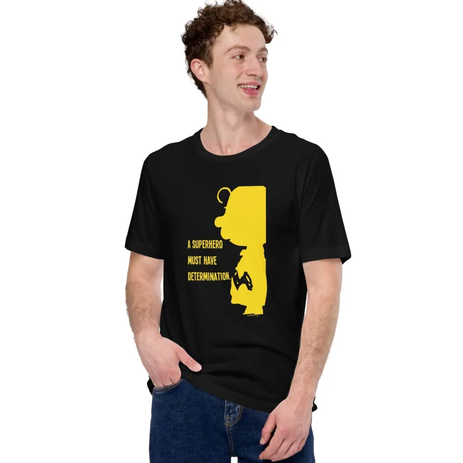 Outlet Charlie Brown A Superhero Must Have Determination Adult T-Shirt Charlie Brown | T-Shirts