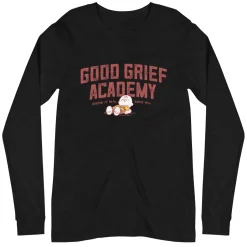 Online Charlie Brown Good Grief Academy Adult Long Sleeve T-Shirt Charlie Brown | Long Sleeve T-Shirts