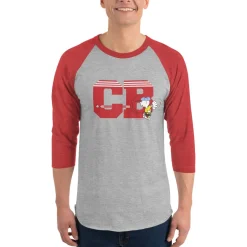 Clearance Charlie Brown Initials ¾ Sleeve Raglan T-Shirt Charlie Brown