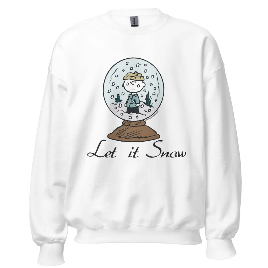 Fashion Charlie Brown Let It Snow Adult Sweatshirt Charlie Brown | Hoodies & Sweatshirts