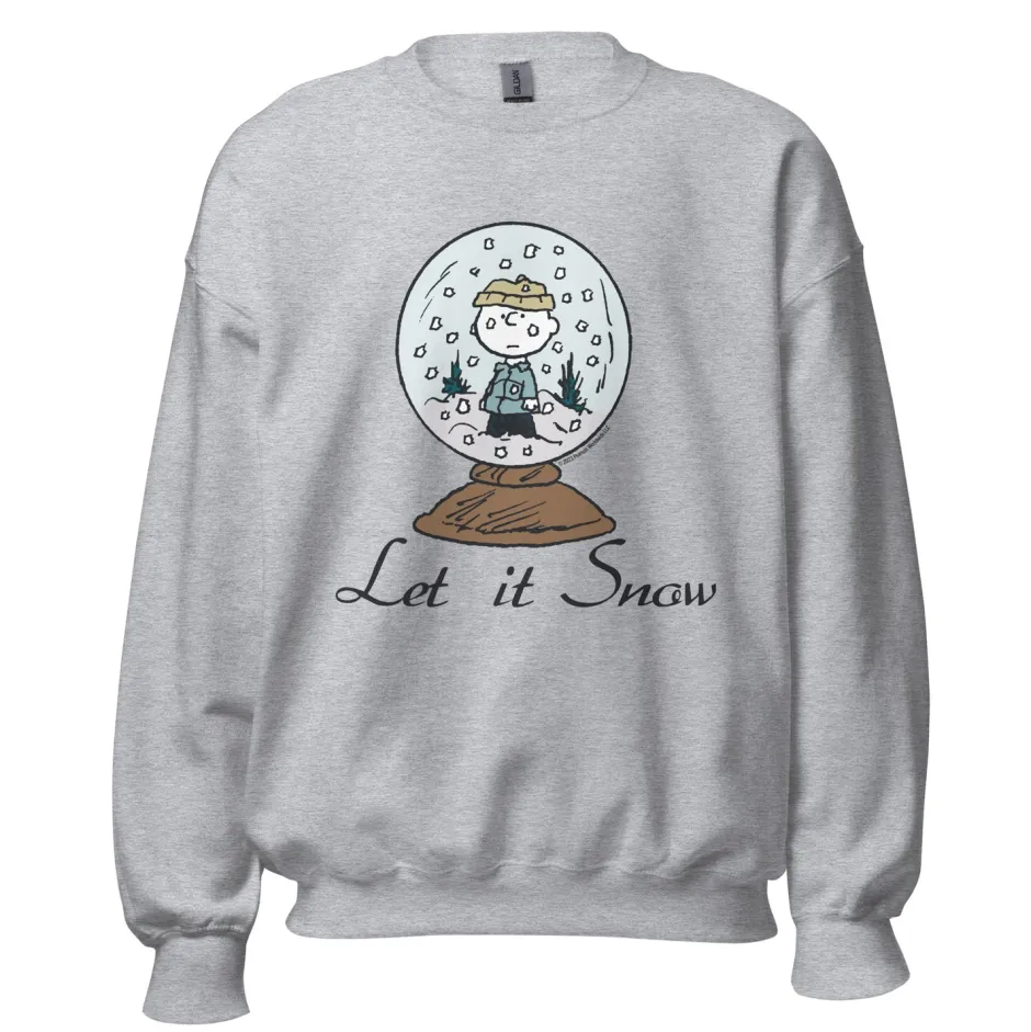 Fashion Charlie Brown Let It Snow Adult Sweatshirt Charlie Brown | Hoodies & Sweatshirts