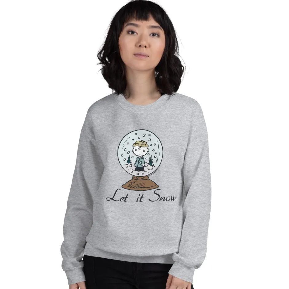 Fashion Charlie Brown Let It Snow Adult Sweatshirt Charlie Brown | Hoodies & Sweatshirts
