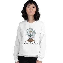 Fashion Charlie Brown Let It Snow Adult Sweatshirt Charlie Brown | Hoodies & Sweatshirts