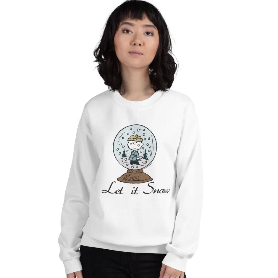 Fashion Charlie Brown Let It Snow Adult Sweatshirt Charlie Brown | Hoodies & Sweatshirts