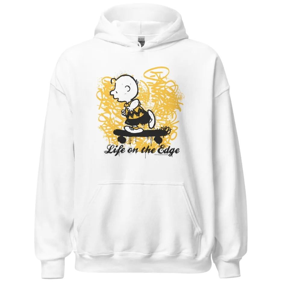 Outlet Charlie Brown Life On The Edge Adult Hoodie Charlie Brown | Hoodies & Sweatshirts