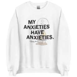 Hot Charlie Brown My Anxieties Have Anxieties Adult Sweatshirt Charlie Brown | Hoodies & Sweatshirts