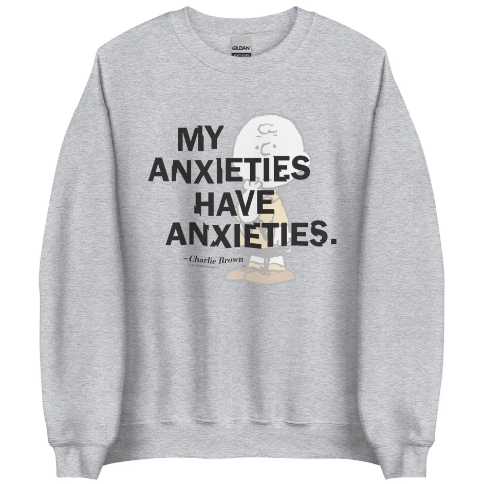 Hot Charlie Brown My Anxieties Have Anxieties Adult Sweatshirt Charlie Brown | Hoodies & Sweatshirts