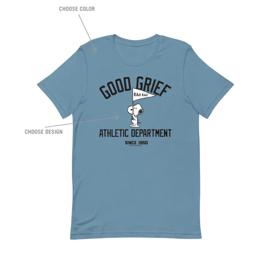 Fashion Choose Your Favorite Character Good Grief Athletic Department Customiz Woodstock | Snoopy