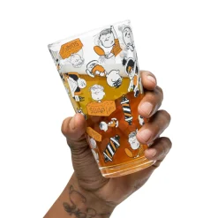 Outlet Chuck's Barber Shop Pattern Pint Glass Snoopy | Charlie Brown