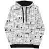 Clearance Comic Stripes Black and Adult Hoodie Snoopy | Schroeder