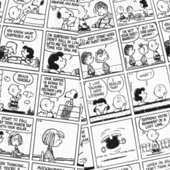 Clearance Comic Stripes Black and Adult Wide Leg Pants Snoopy | Schroeder