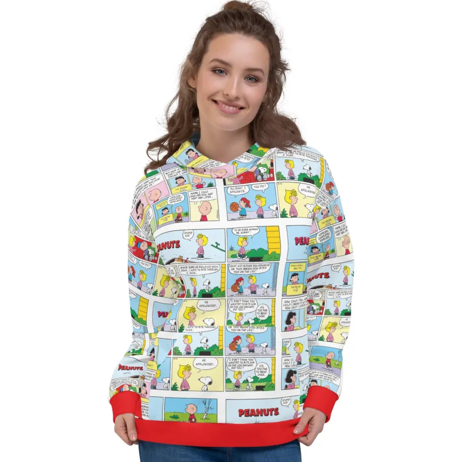 Fashion Comic Strips Color Adult Hoodie Snoopy | Sally Brown
