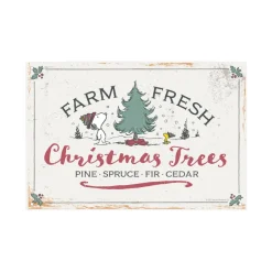 Clearance Farm Fresh Christmas Trees Metal Sign Woodstock | Snoopy