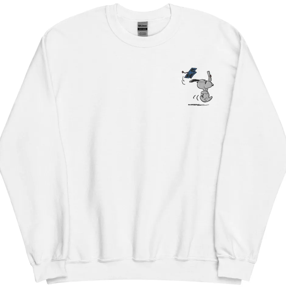Hot Graduation Snoopy Embroidered Crewneck Snoopy | Hoodies & Sweatshirts