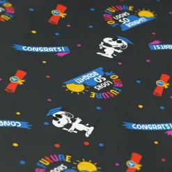 New Graduation Snoopy Satin Wrapping Paper Snoopy | Wrapping Paper
