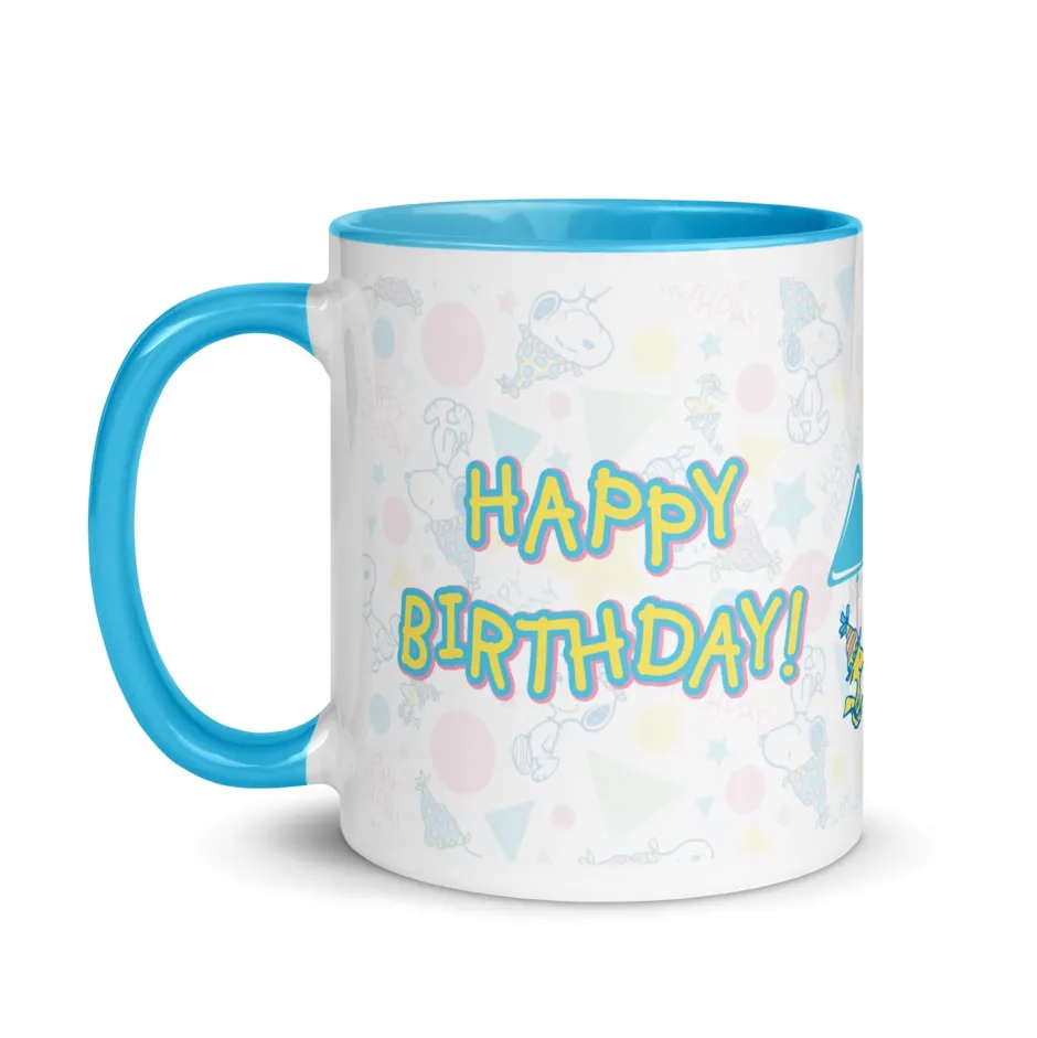 Best Happy Birthday Pattern Two Tone Mug Woodstock | Snoopy