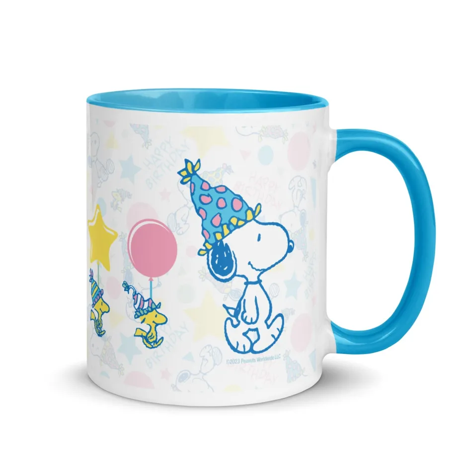 Best Happy Birthday Pattern Two Tone Mug Woodstock | Snoopy