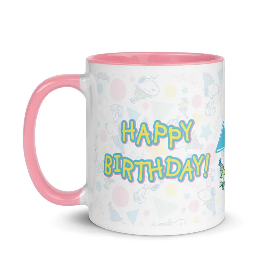 Best Happy Birthday Pattern Two Tone Mug Woodstock | Snoopy