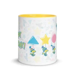 Best Happy Birthday Pattern Two Tone Mug Woodstock | Snoopy