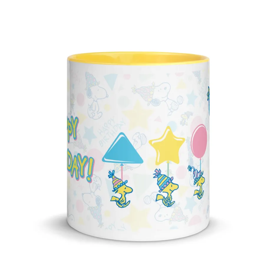 Best Happy Birthday Pattern Two Tone Mug Woodstock | Snoopy