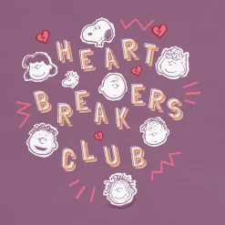 Best Heartbreakers Club Adult Comfort Colors T-Shirt Peanuts Gang | T-Shirts