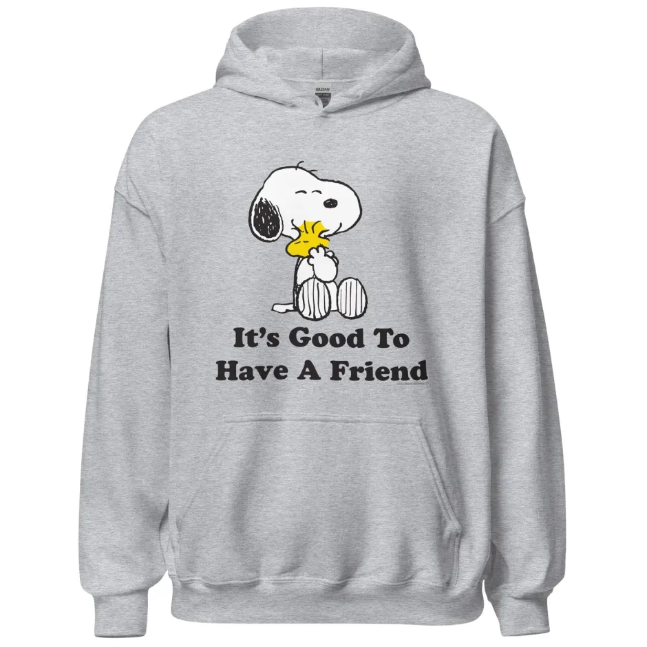 Fashion It's Good To Have A Friend Adult Hoodie Woodstock | Snoopy