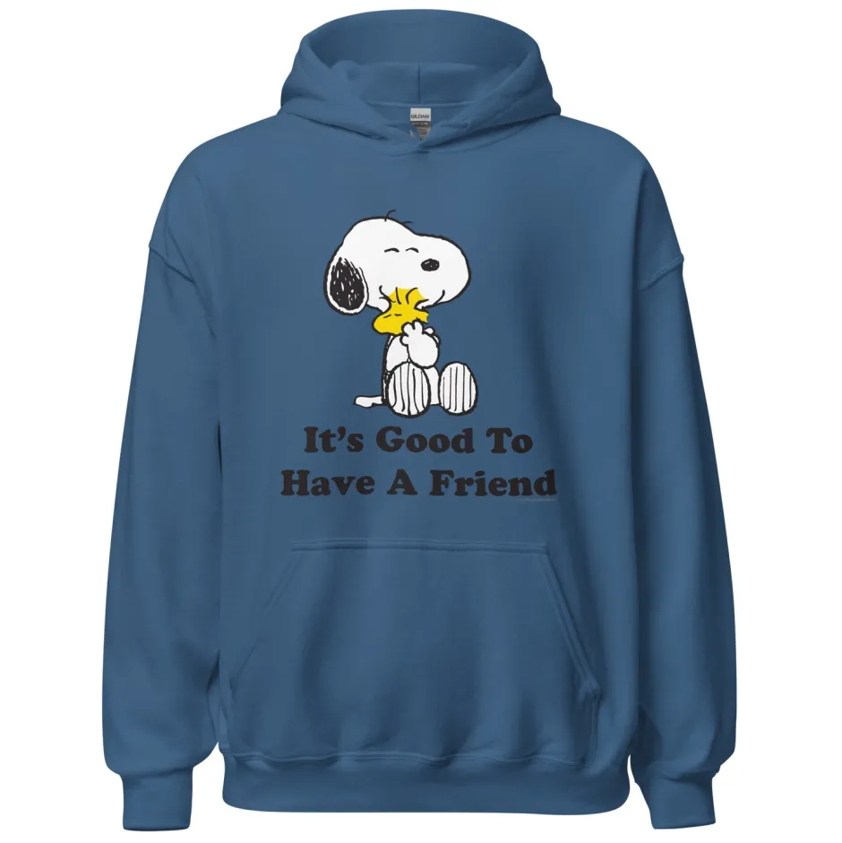 Fashion It's Good To Have A Friend Adult Hoodie Woodstock | Snoopy