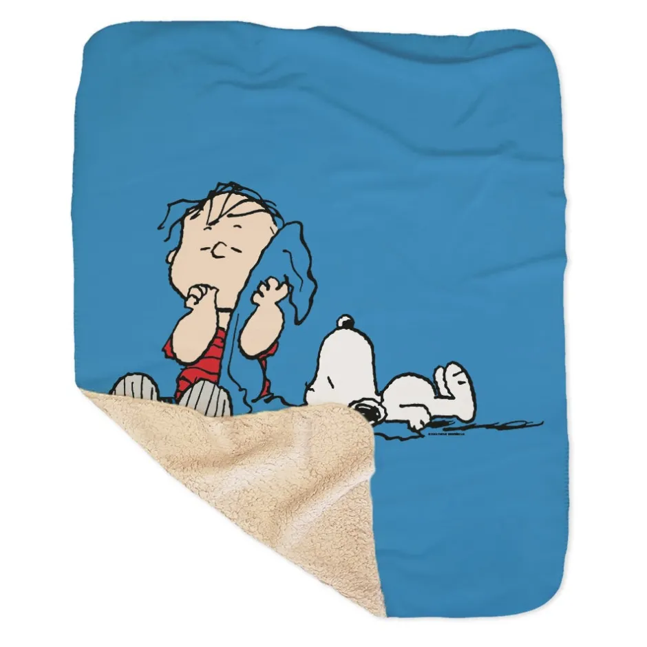 New Linus & Snoopy Blanket Sherpa Blanket Snoopy | Linus Van Pelt