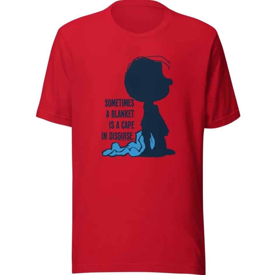 Clearance Linus Sometimes A Blanket Is A Cape In Disguise Adult T-Shirt Linus Van Pelt | T-Shirts
