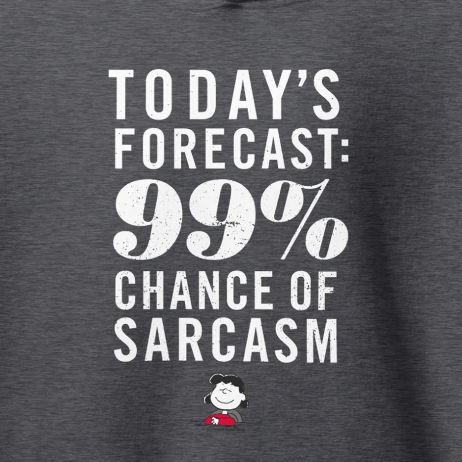 Hot Lucy Chance Of Sarcasm Adult Hoodie Lucy Van Pelt | Hoodies & Sweatshirts