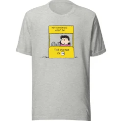 New Lucy Psychiatric Help Booth Adult T-Shirt Lucy Van Pelt | T-Shirts