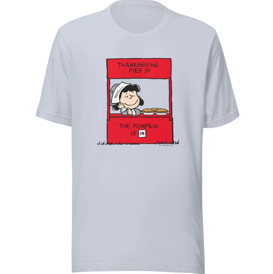 Hot Lucy Thanksgiving Pies Booth Adult T-Shirt Lucy Van Pelt | T-Shirts