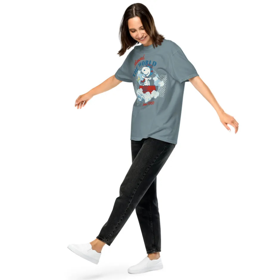 Best Around The World Comfort Colors T-Shirt Woodstock | Snoopy