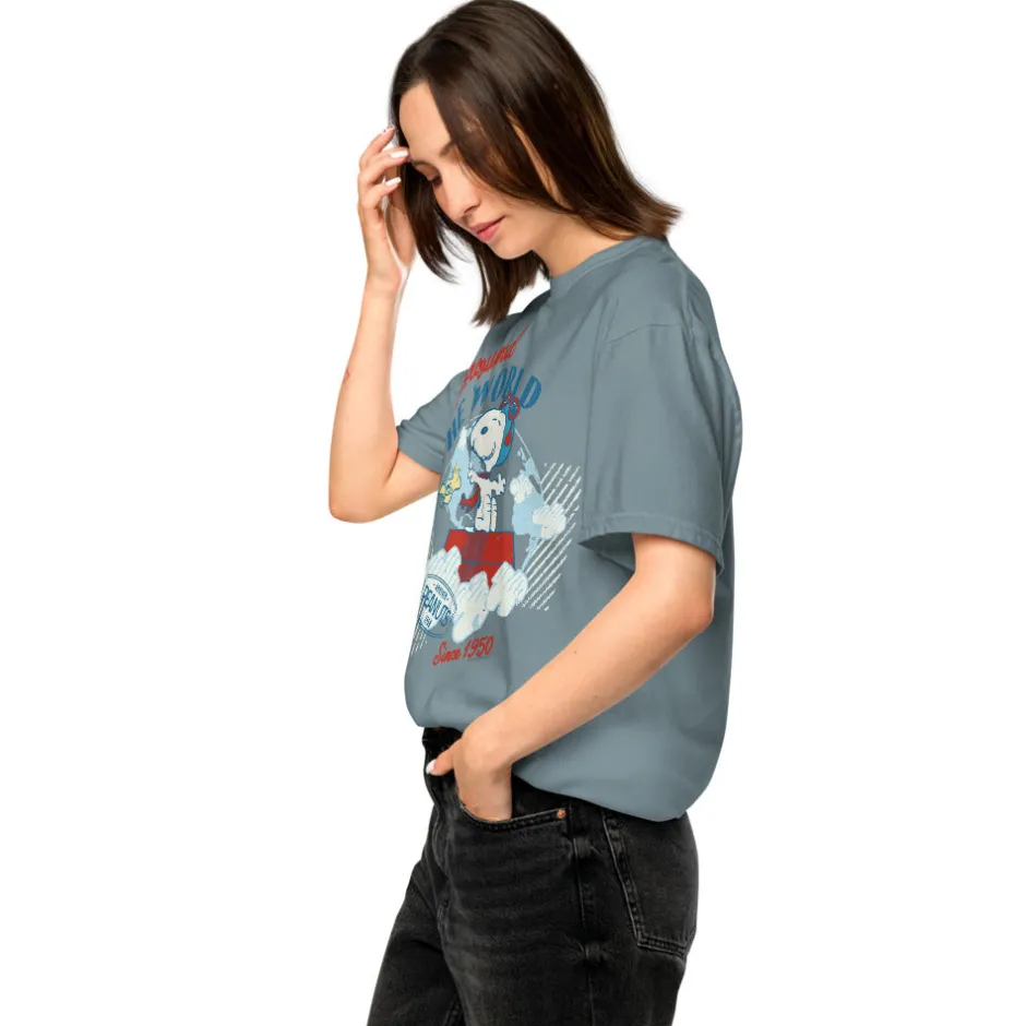 Best Around The World Comfort Colors T-Shirt Woodstock | Snoopy