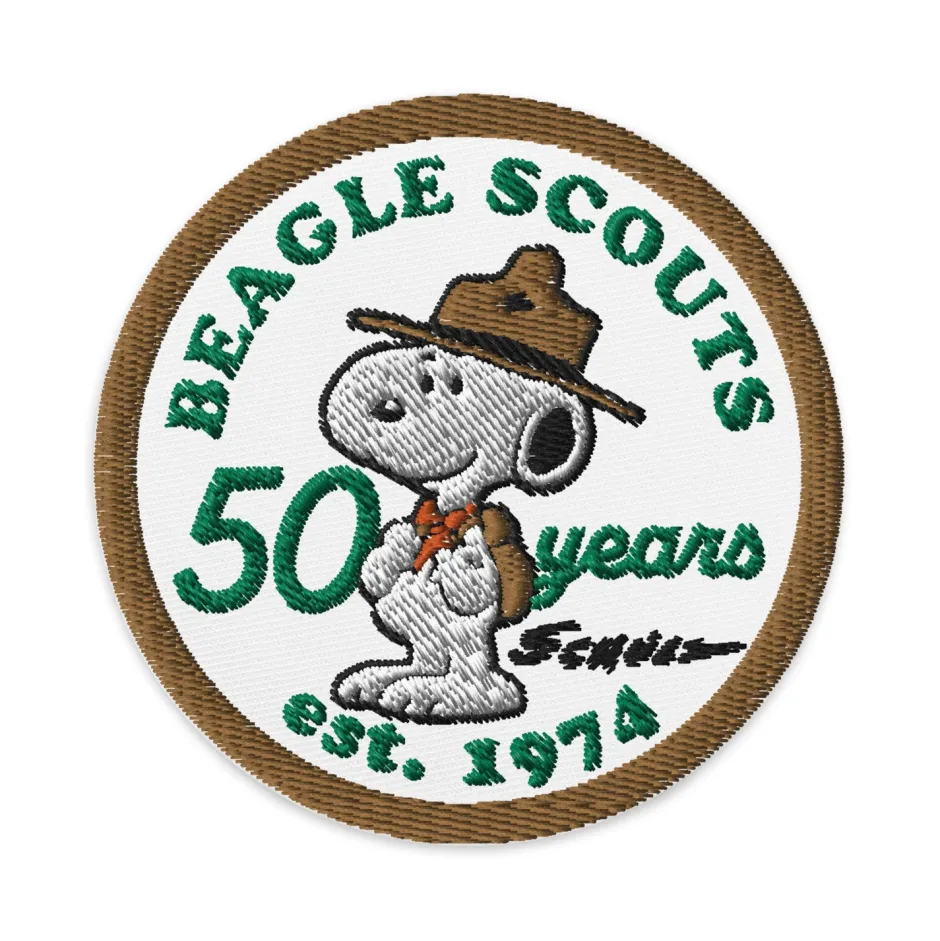 Clearance Beagle Scouts 50 Years Badges Embroidered Patch Snoopy