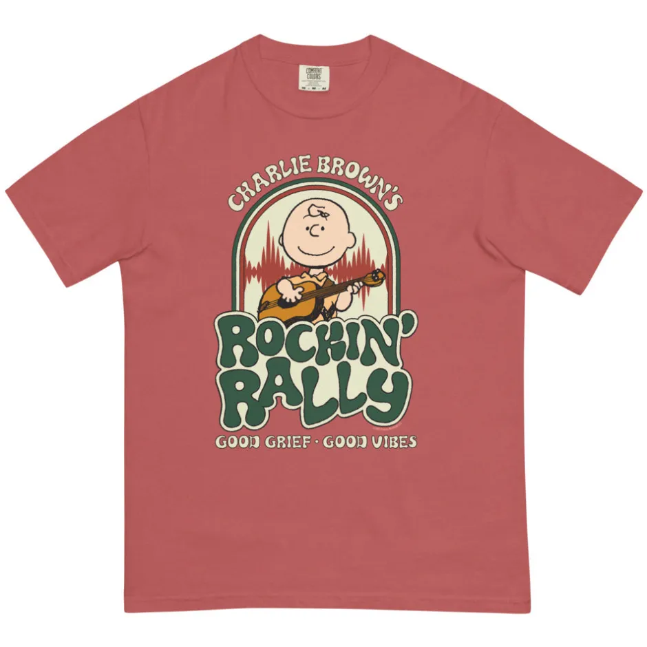 New Charlie Brown's Rockin' Rally Comfort Colors T-Shirt Snoopy | T-Shirts