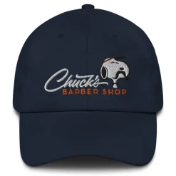 Fashion Chuck's Barber Shop Embroidered Dad Hat Snoopy | Charlie Brown
