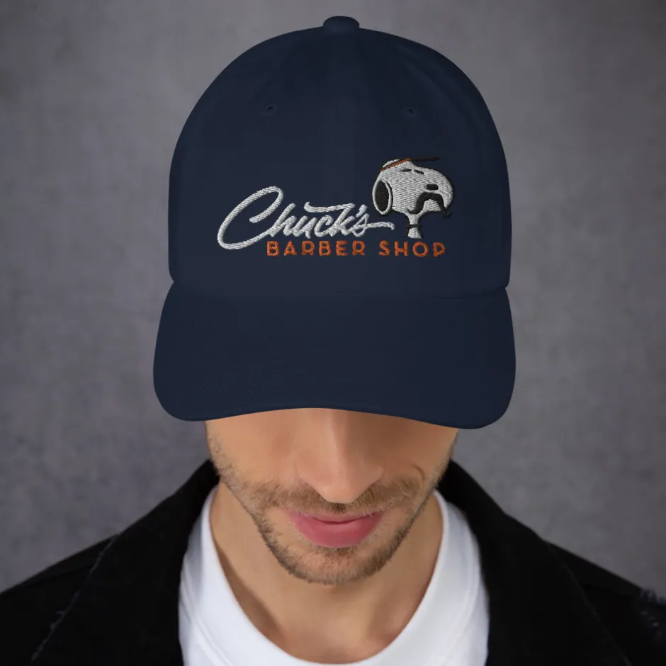 Fashion Chuck's Barber Shop Embroidered Dad Hat Snoopy | Charlie Brown