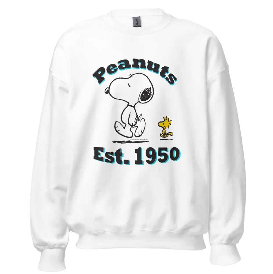 Best Est. 1950 Adult Sweatshirt Woodstock | Snoopy