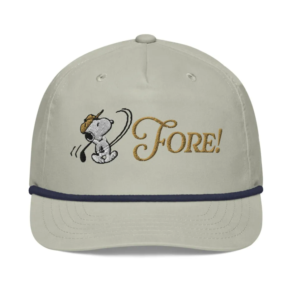 Best Fore Embroidered Golf Rope Cap Snoopy | Hats & Beanies