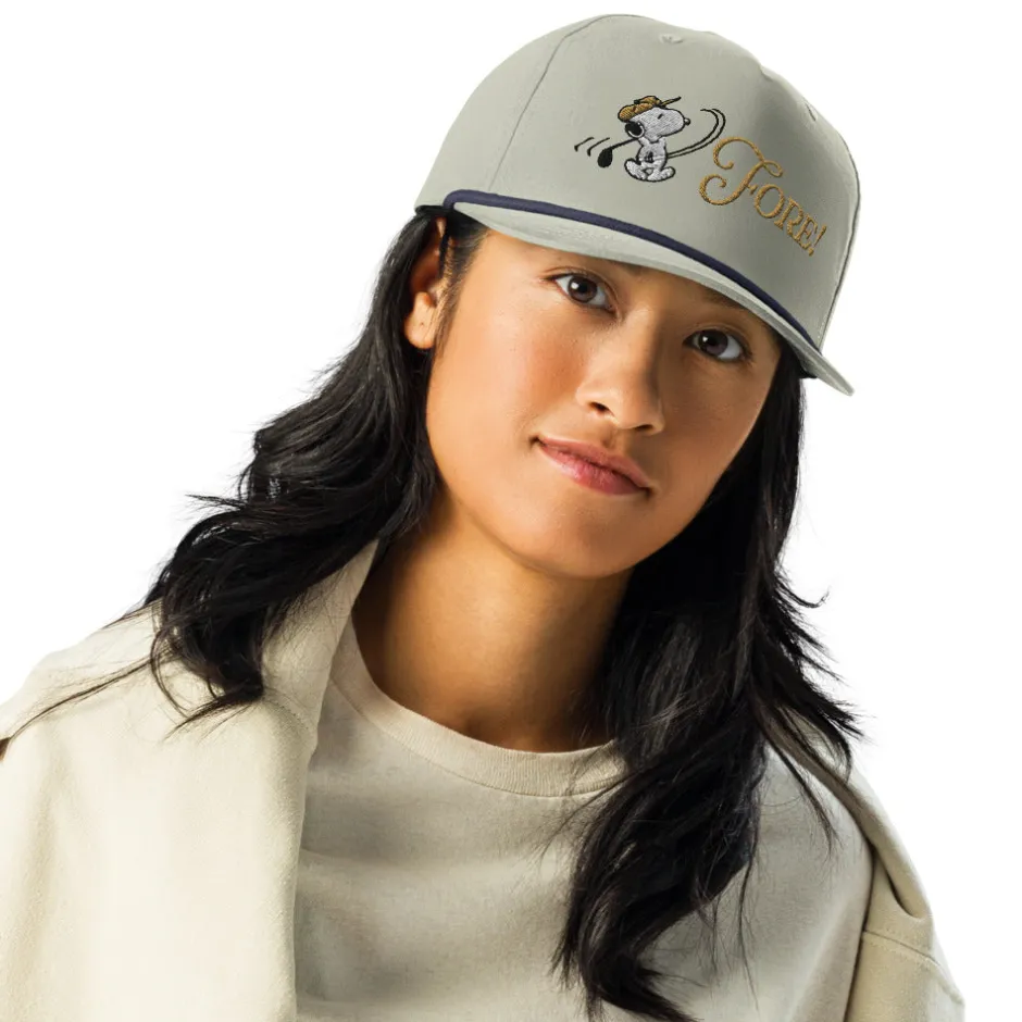 Best Fore Embroidered Golf Rope Cap Snoopy | Hats & Beanies