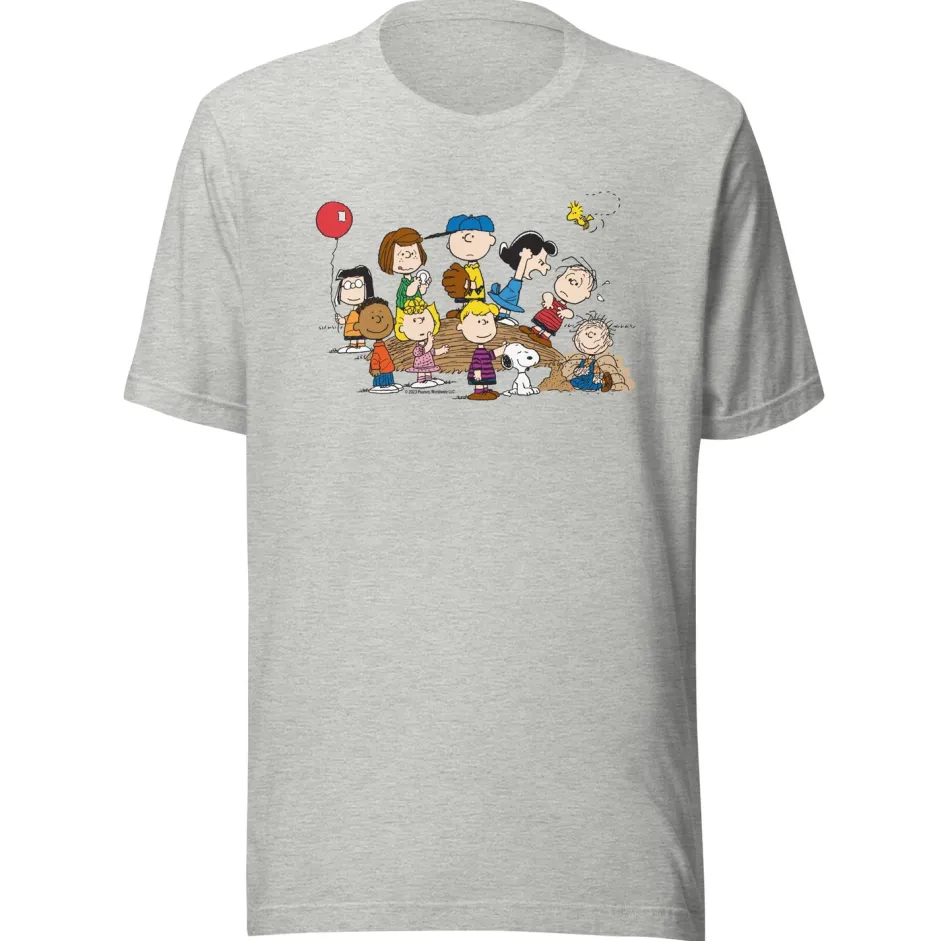 Fashion Gang Baseball Mound Adult T-Shirt Woodstock | Snoopy