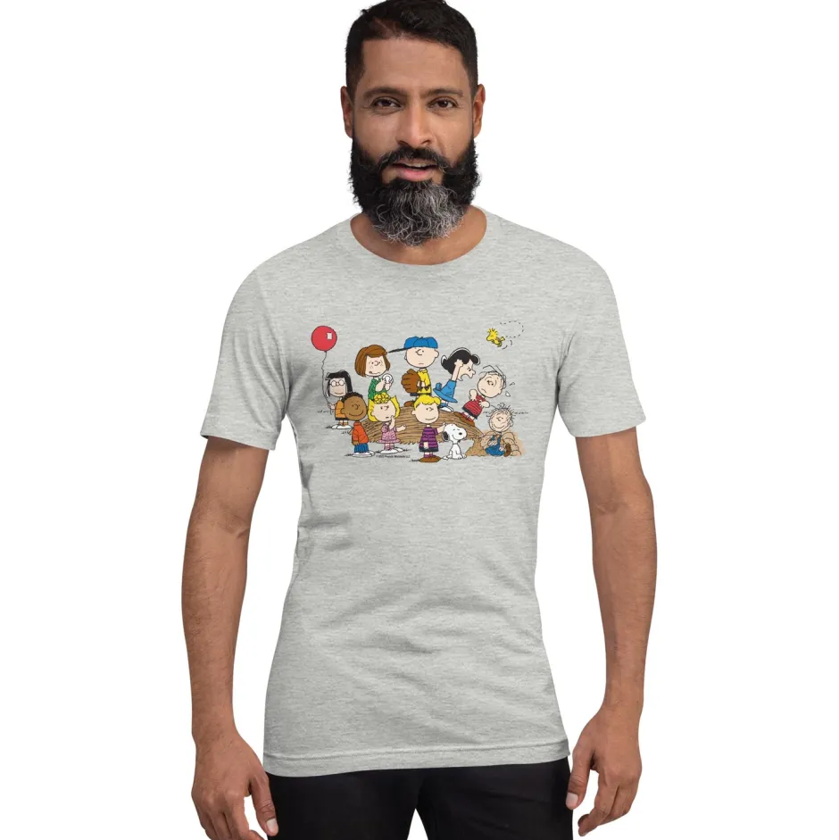 Fashion Gang Baseball Mound Adult T-Shirt Woodstock | Snoopy
